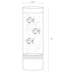 Zumaline Lampa stołowa dekoracyjna LED USB RGB srebrna AQUA 32 cm