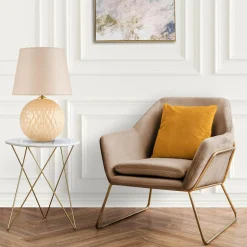 Lampy Stołowe|TK Tomasz Krywult Lampa stołowa ecru SANTANA