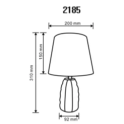 Zumaline Lampa stołowa glamour czarno-złota 31 cm
