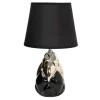 Lampa stołowa glamour czarno-złota 29,5 cm