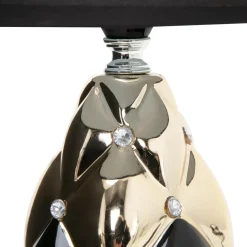 Lampa stołowa glamour czarno-złota 29,5 cm