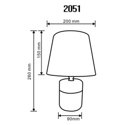 Zumaline Lampa stołowa glamour złoto-czarna 26 cm