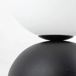TK Tomasz Krywult Lampa stołowa klosz kula czarna podstawa MIKI