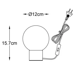 Wszystkie Lampy Sufitowe|Zumaline Lampa stołowa kula czarna ARCTURUS