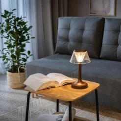 inny Lampa stołowa LED abażur USB 15x15x27,5 cm