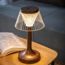 inny Lampa stołowa LED abażur USB 15x15x27,5 cm