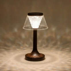 inny Lampa stołowa LED abażur USB 15x15x27,5 cm