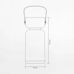 inny Lampa stołowa LED IP44 biało-brązowa BATT