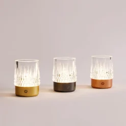 Lampy Ogrodowe|Lampy Ogrodowe|Zumaline Lampa stołowa LED IP44 czarna CRYSTAL