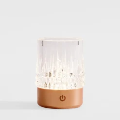 Zumaline Lampa stołowa LED IP44 różowe złoto CRYSTAL