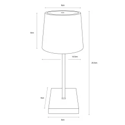 Lampy Stołowe|Zumaline Lampa stołowa LED na baterie 3AAA biała POLLI