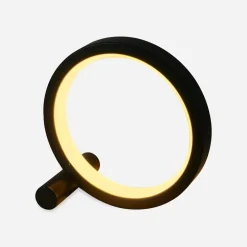 Lampy Stołowe|Zumaline Lampa stołowa LED okrągła czarna