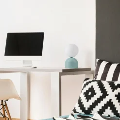 TK Tomasz Krywult Lampa stołowa miętowa podstawa MIKI