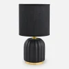Zumaline Lampa stołowa nocna czarna 26,5 cm