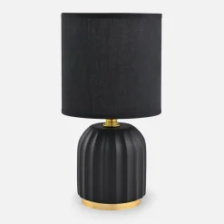 Zumaline Lampa stołowa nocna czarna 26,5 cm
