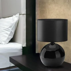 Lampy Stołowe|TK Tomasz Krywult Lampa stołowa nocna czarna PALLA