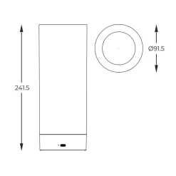 Lampy Ogrodowe|Lampy Ogrodowe|Zumaline Lampa stołowa outdorowa z filamentem ESTERNO 24 cm