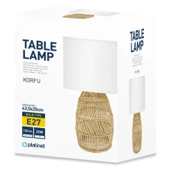 PLATINET S.A. Lampa stołowa rattan KORFU
