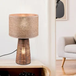 Lampy Stołowe| Lampa stołowa rattan STRAW