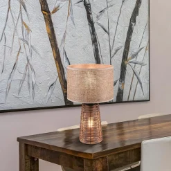 Lampy Stołowe| Lampa stołowa rattan STRAW