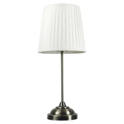 PLATINET S.A. Lampa stołowa retro abażur biały PTL01BW