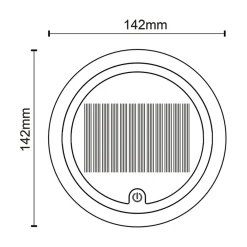 Lampy Ogrodowe|Lampy Ogrodowe|Zumaline Lampa stołowa solarna czarna AURE