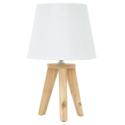 Lampy Stołowe| Lampa stołowa trójnóg biały abażur 31 cm