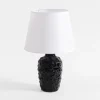Zumaline Lampa stołowa z abażurem czarn-biała 31,5 cm
