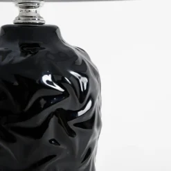 Zumaline Lampa stołowa z abażurem czarn-biała 31,5 cm