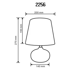 Lampy Stołowe|Zumaline Lampa stołowa z abażurem czarno-złota 27 cm