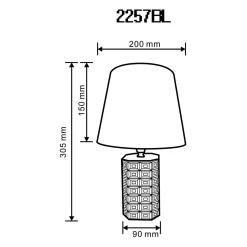 Zumaline Lampa stołowa z abażurem czarno-zielona 30,5 cm