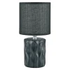 Lampy Stołowe|Zumaline Lampa stołowa z abażurem czarna 27 cm
