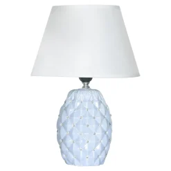 Zumaline Lampa stołowa z abażurem niebiesko-biała 38 cm