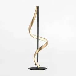 Lampy Stołowe|Paul Neuhaus Lampa stołwa LED Wi-Fi czarno-złota Q-SWING z pilotem