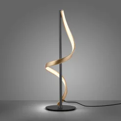 Lampy Stołowe|Paul Neuhaus Lampa stołwa LED Wi-Fi czarno-złota Q-SWING z pilotem