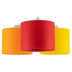 Dzieci TK Tomasz Krywult Lampa sufitowa 3 abażury żóło-pomarańczowa METIS