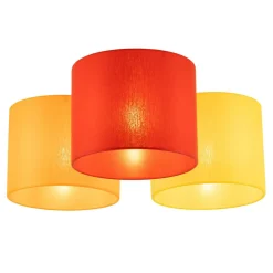 Dzieci TK Tomasz Krywult Lampa sufitowa 3 abażury żóło-pomarańczowa METIS