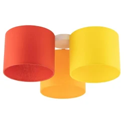 Dzieci TK Tomasz Krywult Lampa sufitowa 3 abażury żóło-pomarańczowa METIS