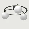 Wszystkie Lampy Sufitowe|Luminex Lampa sufitowa 3 klosze kule czarno-złota BALLO III