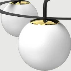 Wszystkie Lampy Sufitowe|Luminex Lampa sufitowa 3 klosze kule czarno-złota BALLO III