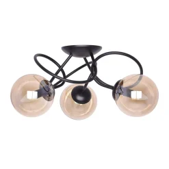 inny Lampa sufitowa 3 kule czarna FLORO
