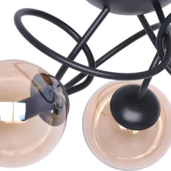 inny Lampa sufitowa 3 kule czarna FLORO