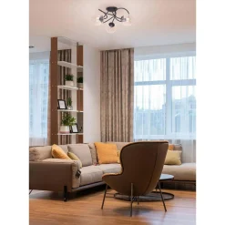 inny Lampa sufitowa 3 kule czarna FLORO