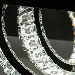 Wszystkie Lampy Sufitowe|Zumaline Lampa sufitowa 2 pierścienie czarna TULA na pilota