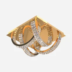 Zumaline Lampa sufitowa 4 pierścienie złota TULA na pilota