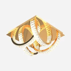 Zumaline Lampa sufitowa 4 pierścienie złota TULA na pilota