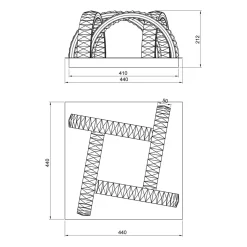 Zumaline Lampa sufitowa 4 pierścienie złota TULA na pilota