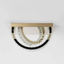 Wszystkie Lampy Sufitowe|Zumaline Lampa sufitowa 2 pierścienie złota TULA na pilota