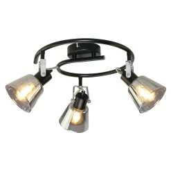 Wszystkie Lampy Sufitowe|LED-POL Lampa sufitowa 3 reflektorki czarna ORO TRINGA
