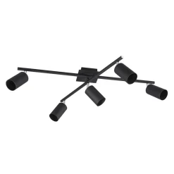 Wszystkie Lampy Sufitowe| Lampa sufitowa 5 reflektorów czarna MARLEY